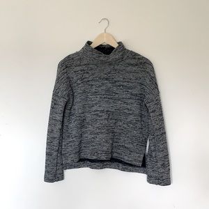 Madewell Mockneck Pullover Top in Navy - Small